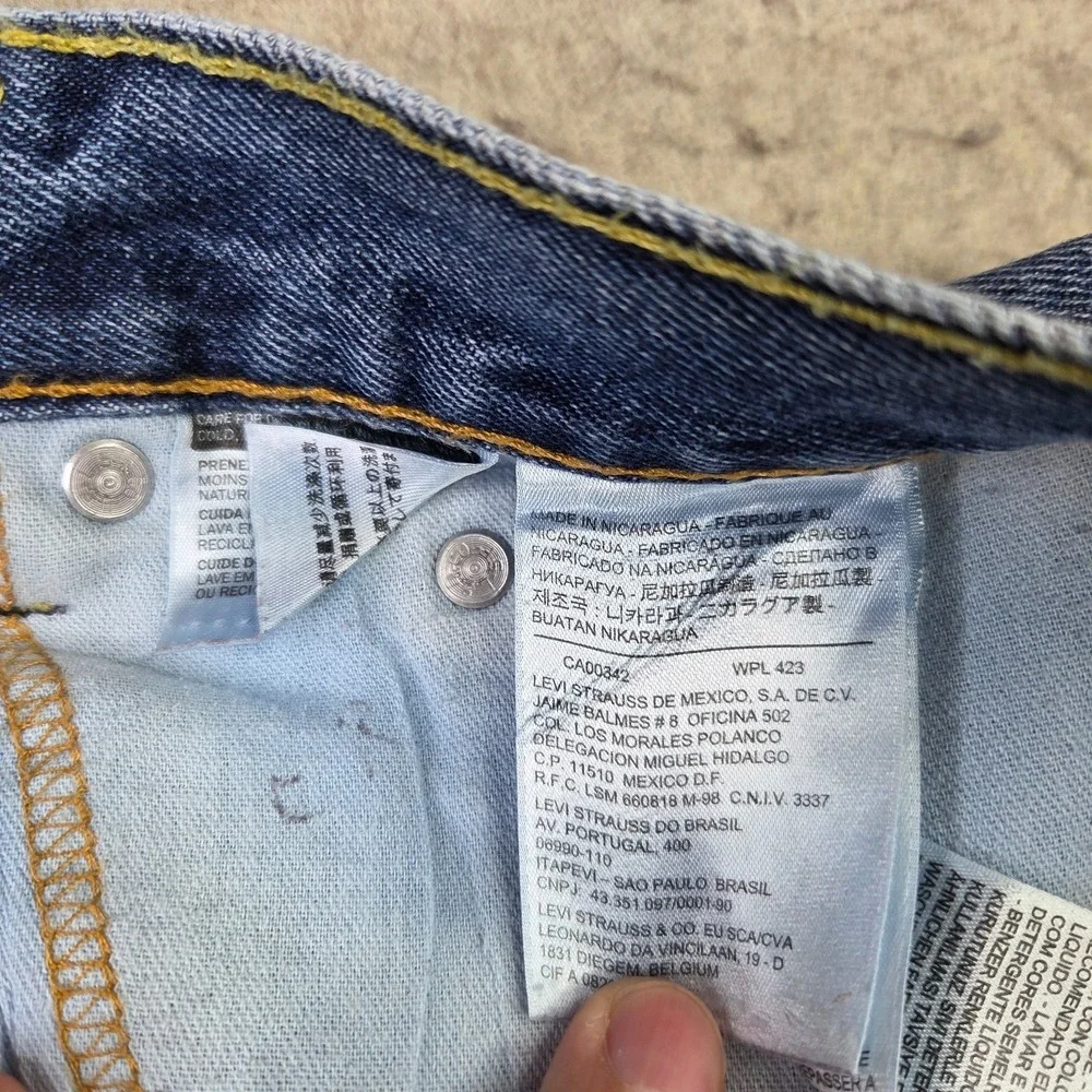 Levis 550 Jeans Mens 42x30 Light Wash Blue Relaxed‎ Tapered Denim Casual